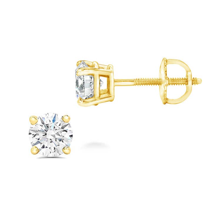 Fifth and Fine - Wholesale Stud/Post Earrings - IGI Certified VS2 Lab Grown Diamond Earrings 14K Gold4