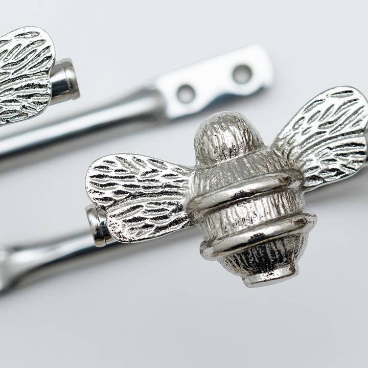 Brass bee - Wholesale Curtain tieback - Bee Curtain Holdbacks - Nickel Finish1