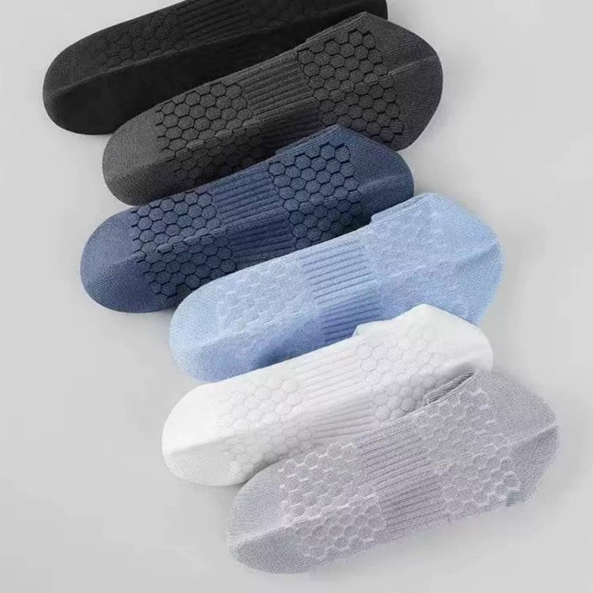 AK Brand - Wholesale Socks - Men's - Men's Cushioned Low Cut Grip Socks 5-Pack with Arch Support13