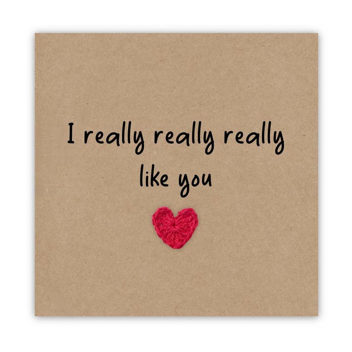 „Ich mag dich wirklich gern“ -Karte, Valentinstag, Hochzeit, Jahrestag für den Großhandel von Fifi's Handcrafted