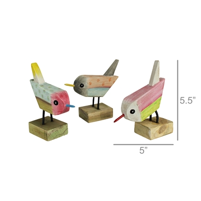 HomArt - Wholesale Decorative Figurine - Handpainted Birds, Wood, Asst. of 31