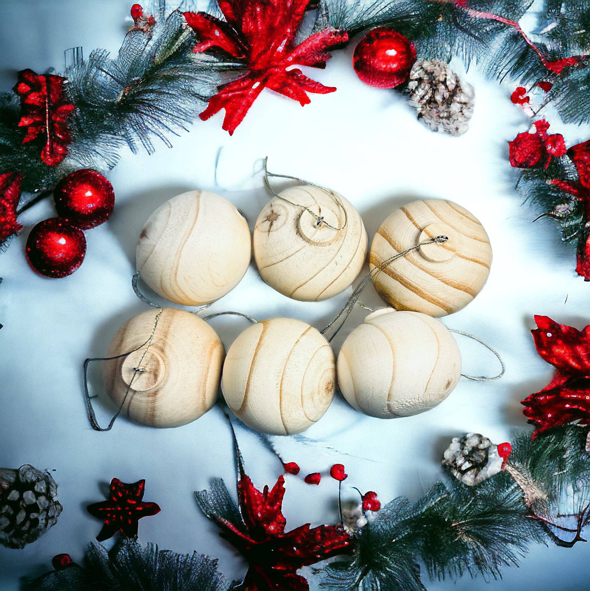 The African Home Goods - Vendita all'ingrosso Set di decorazioni  - Ornamenti tradizionali in legno intagliato, decorazioni o decorazioni festive, naturali5