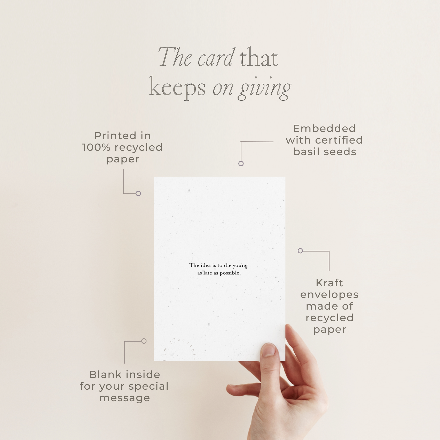 Axel & Ash - Wholesale Everyday Greeting Card - PLANTABLE Greeting Card || SENILE - 6Pack10