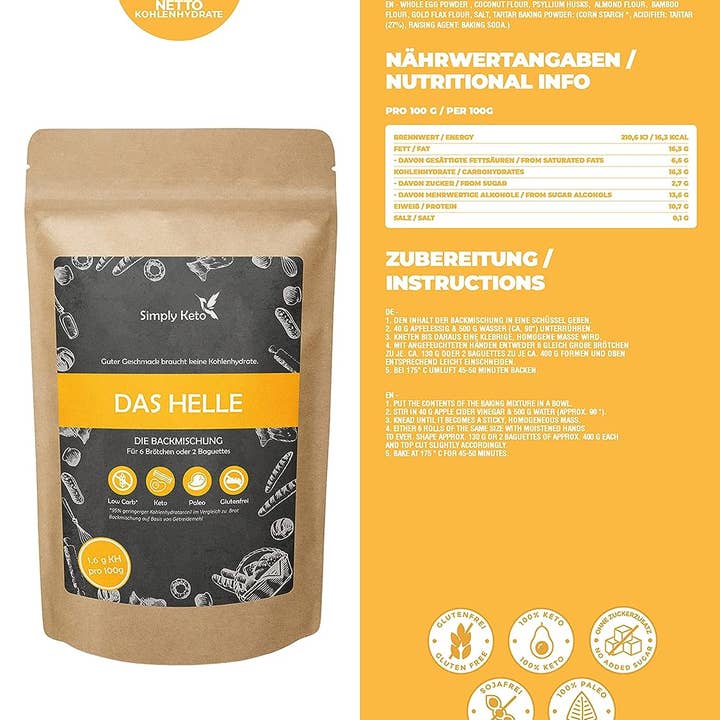 Simply Keto - Wholesale Bread Mix - vegan low-carb bread mix8