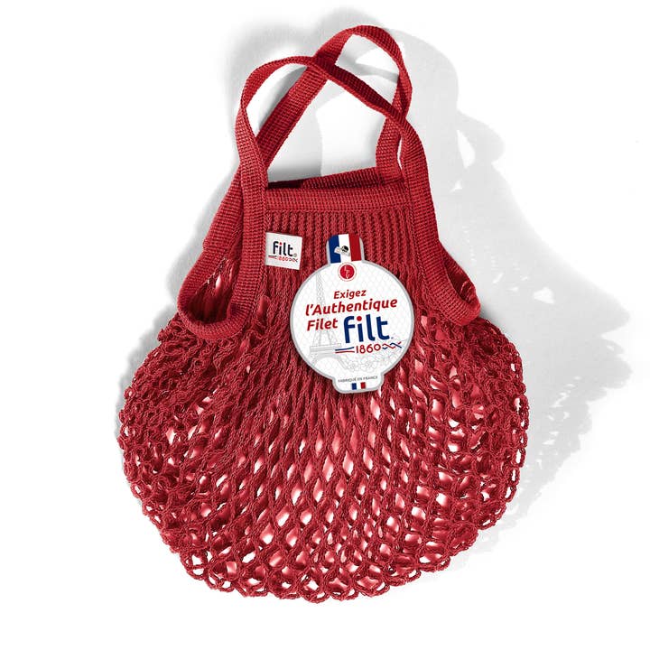 Filt1860 - Wholesale Grocery/Shopping Bag - Mini size red food net