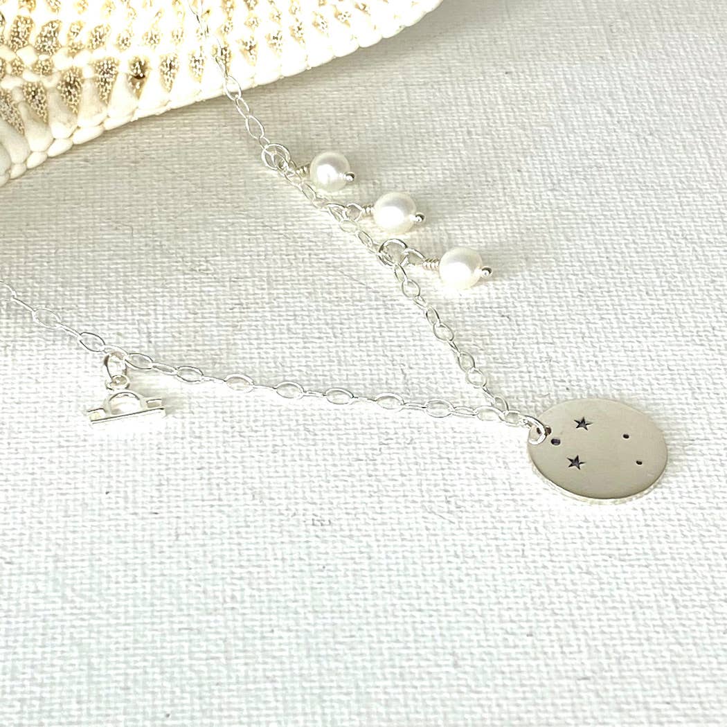 Jackie Gallagher Designs - Handmade Coastal Jewelry – wholesale Pendant/charm necklace – Zodiac & Constellation Sterling Silver Necklace7
