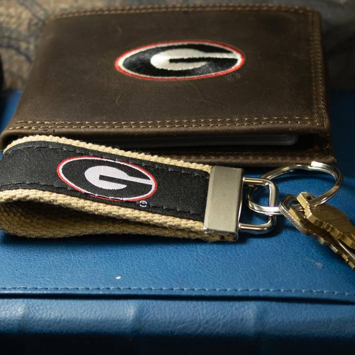 Zep-Pro - Wholesale Keychain - Unisex - Georgia Bulldogs Collegiate Woven Ribbon Key Chain. University of Gerogia Key Fob. UGA Dawgs Gift. Brass Clasp and O-Ring.6