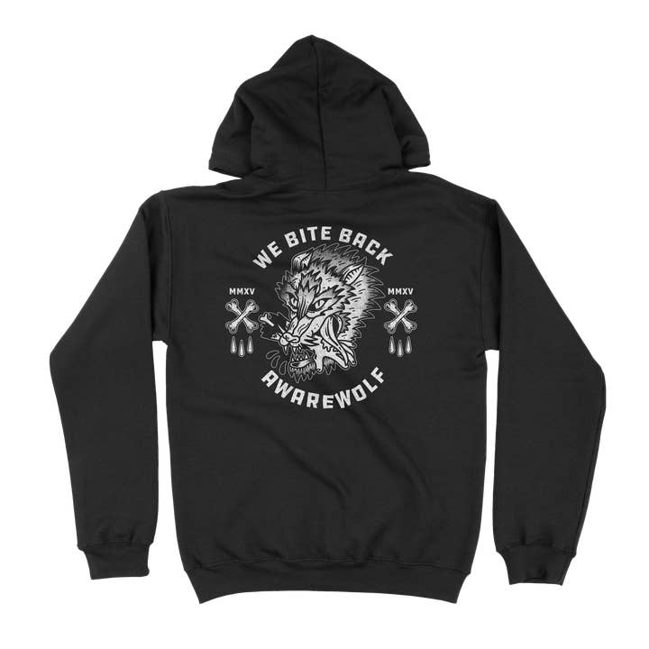 Bite Back Hoodie for wholesale by Awarewolf Apparel