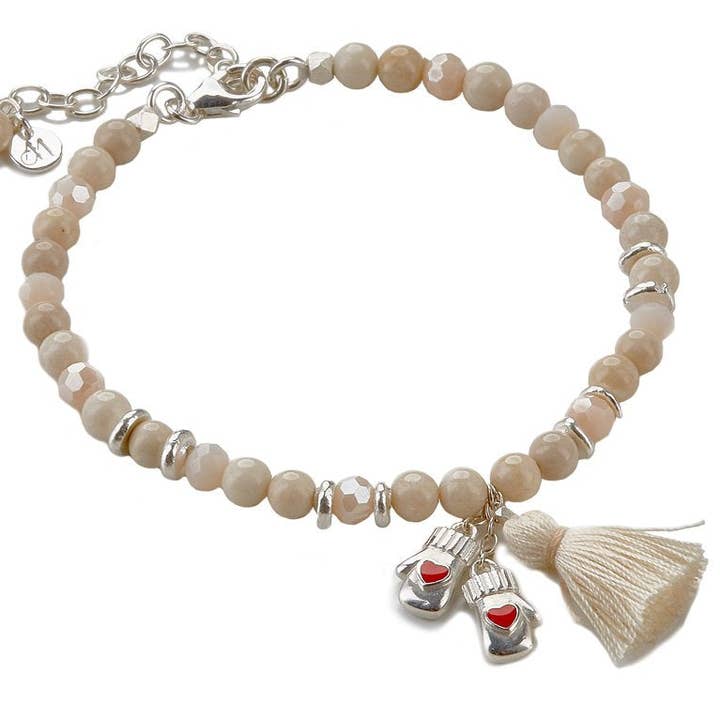 ICB23 : "Everything Feels Right" - Jade & Sterling Silver Bracelet for wholesale by Annabella Moore