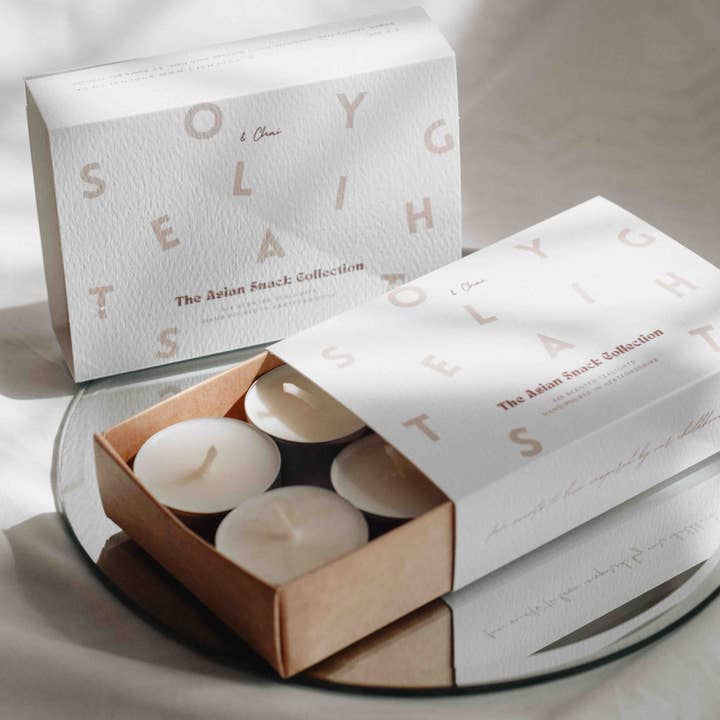 Soy Tealights – The Asian Snacks Collection for wholesale by & Chai