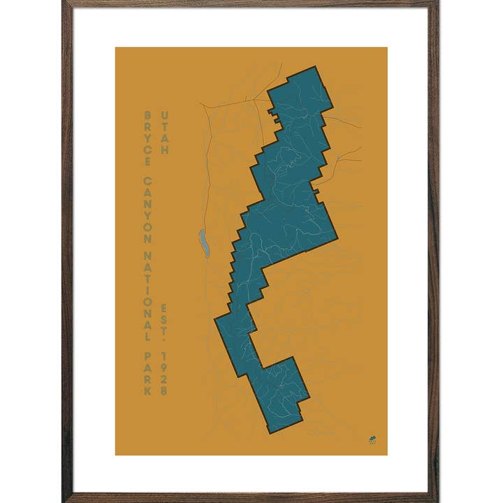 Bryce Canyon National Park Map for wholesale by Muir Way