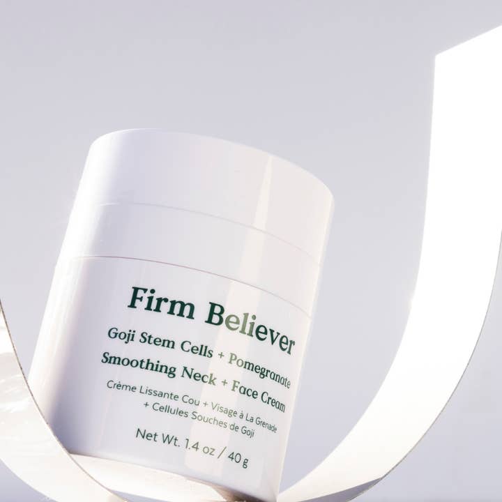 Three Ships (No Duties | Ships from US/CA | USMCA Compliant) - Wholesale Anti-Aging Moisturizer - Firm Believer Goji Stem Cell + Pomegranate Smoothing Neck + Face Cream4