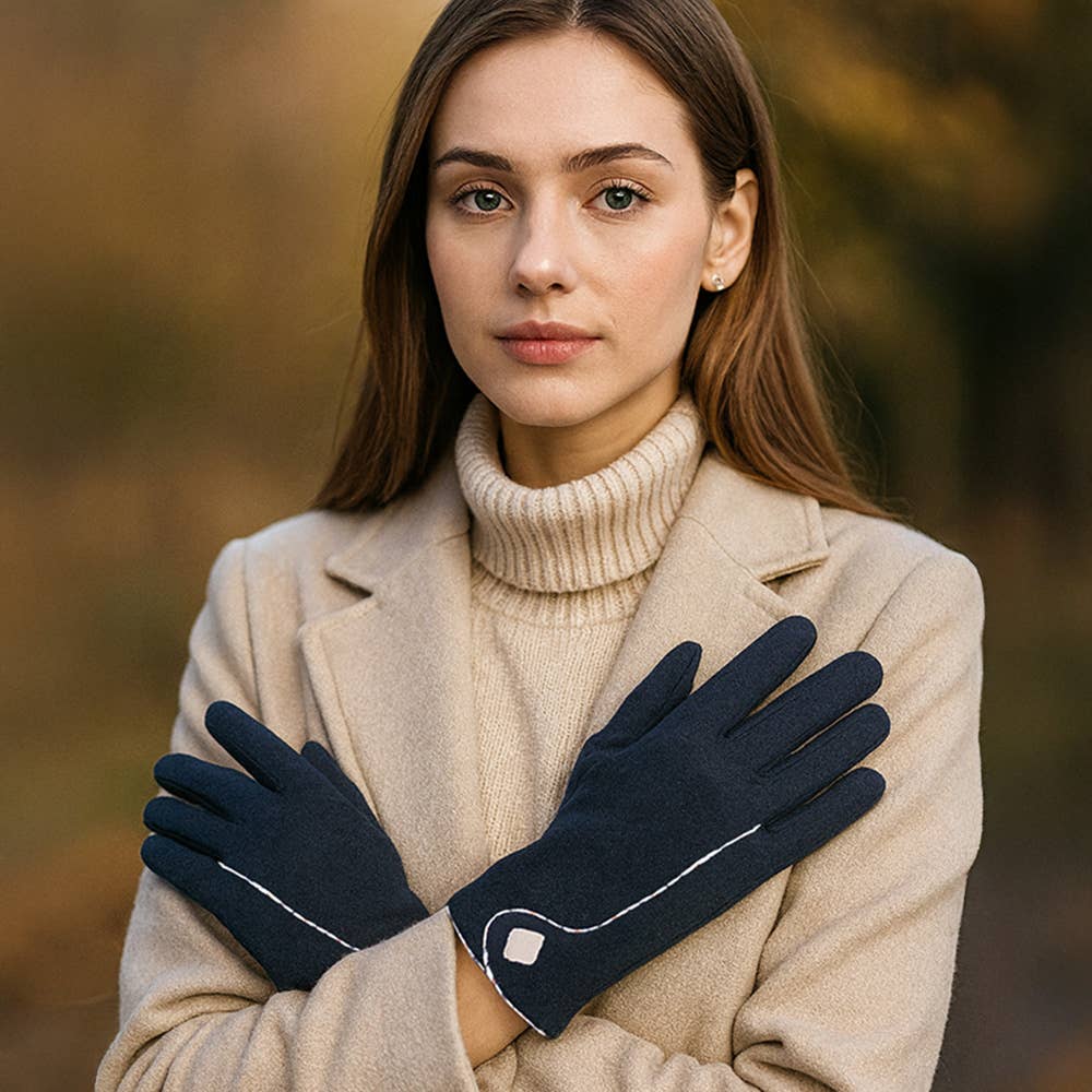 Sensibling Corp. - Wholesale Gloves - Women's - Contrast Stitch Accent Smart Touch Gloves4