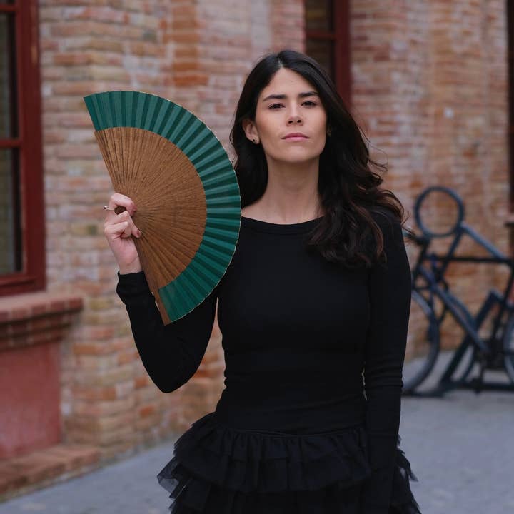 ràfega abanicos - Wholesale Handheld Folding Fan - Abanico Bosque1