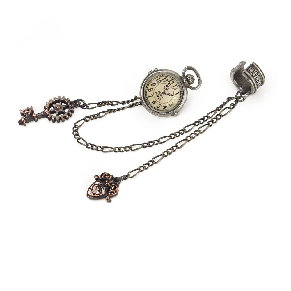 Alchemy England (Euro) - Wholesale Stud/Post Earrings - Uncle Albert's Timepiece (Single Stud Earring)1