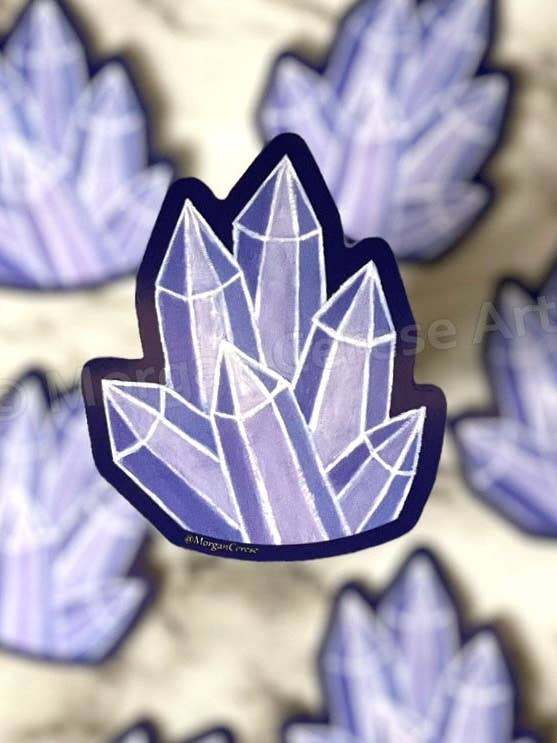 Crystalline Growth 3" Die Cut Sticker for wholesale by Morgan Cerese Art