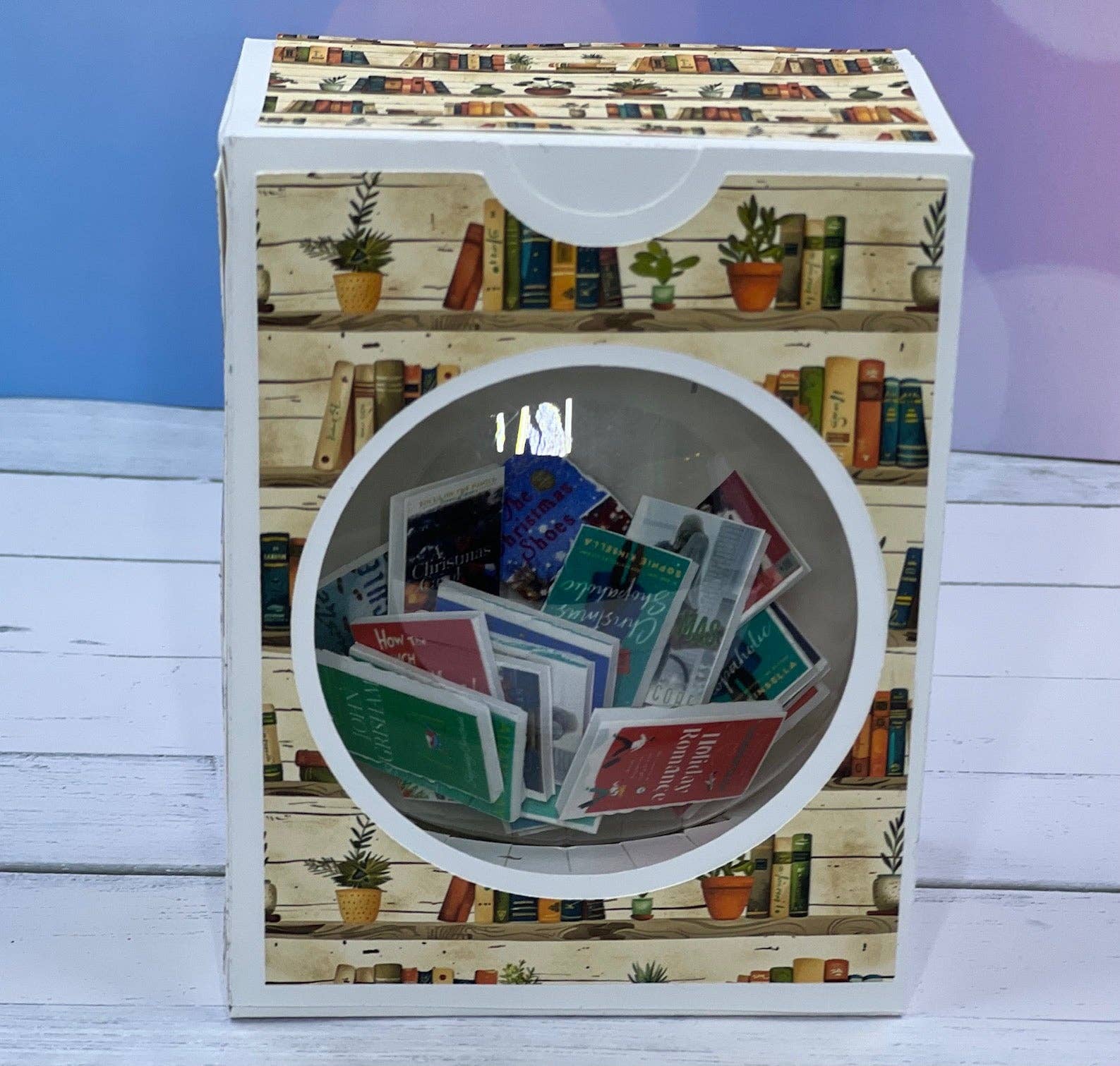 Nans Tees - Wholesale Ornament - Miniature Books Holiday Ornament | 20 Christmas-Themed Titles | 3.15" Transparent Flat Ornament with Bookish Gift Box6