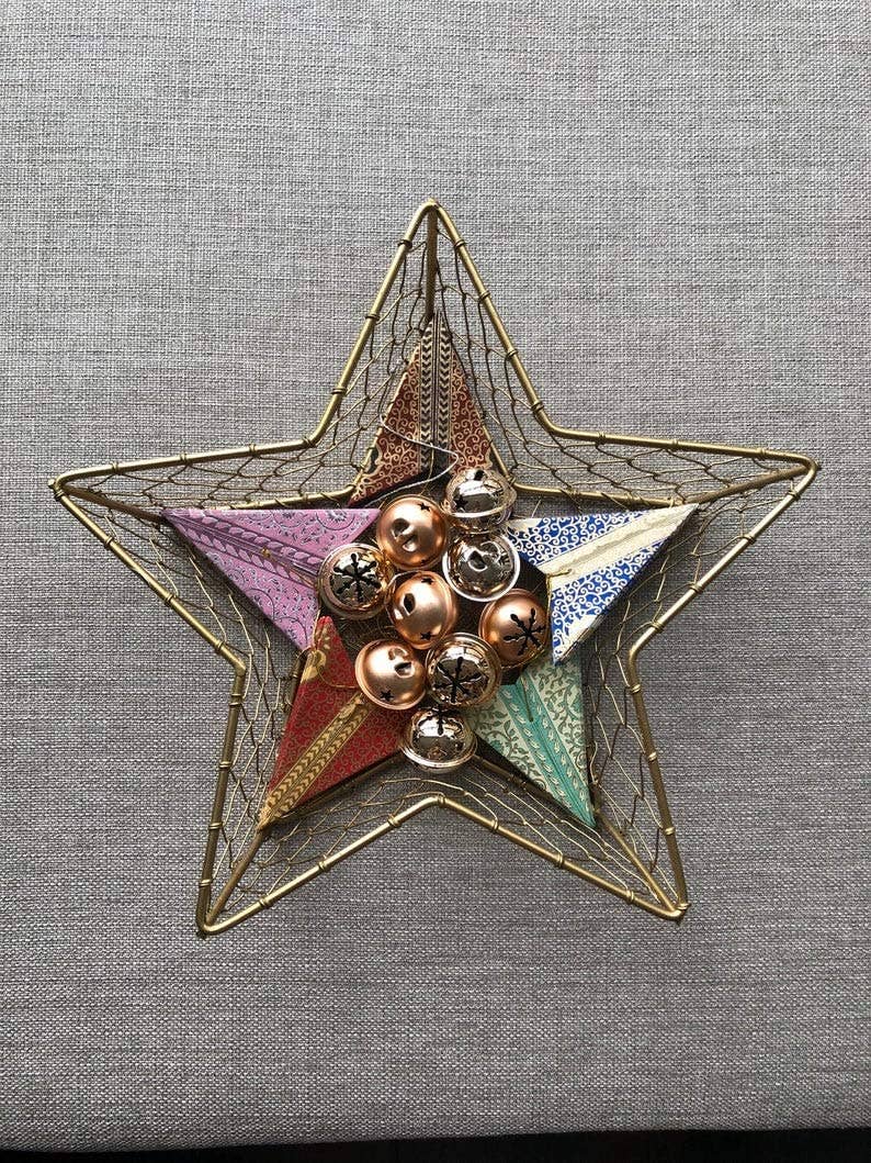 Bombay Paper - Wholesale Ornament Set - Star Ornaments - Set of 3 Handmade Paper Xmas Tree Ornaments4
