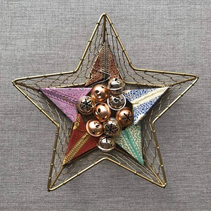 Bombay Paper - Wholesale Ornament Set - Star Ornaments - Set of 3 Handmade Paper Xmas Tree Ornaments4