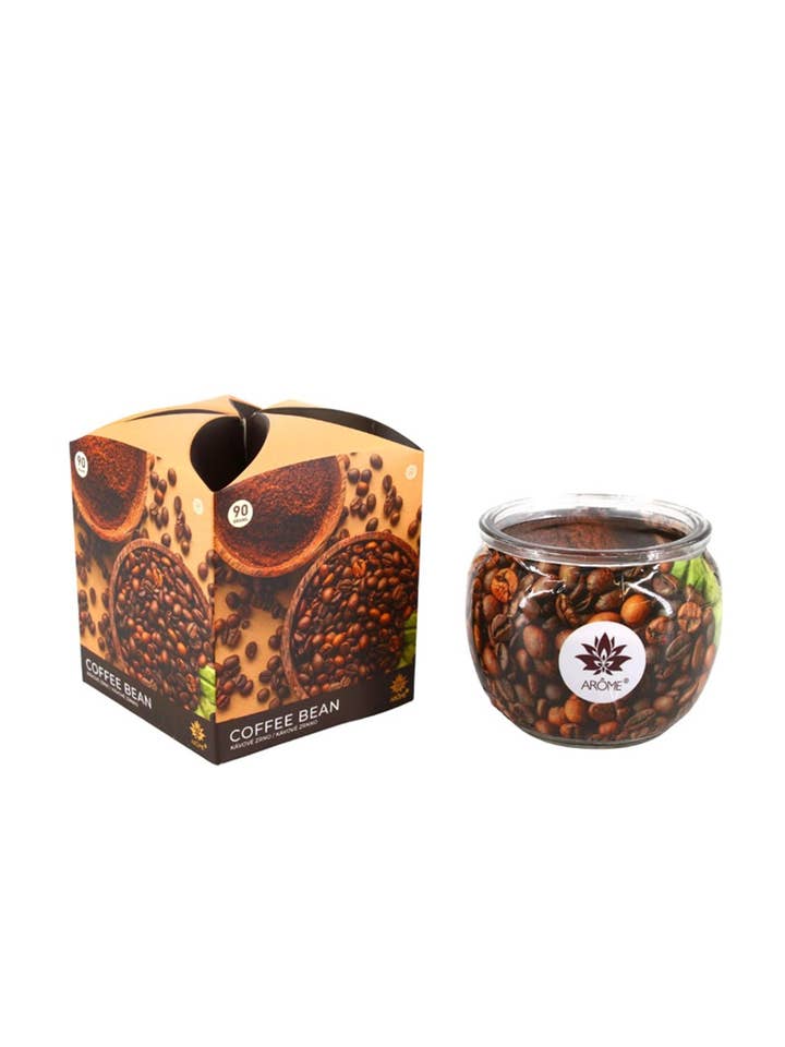 ARÔME 90 g Coffee Bean Candle In Glass With Box for wholesale by SferaNatura by INCI SRL