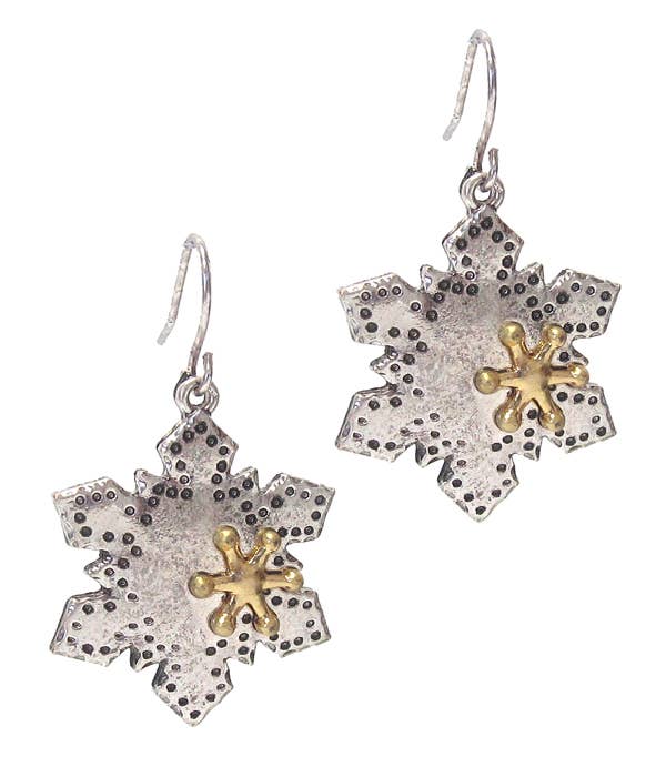 Jewelry Max - Wholesale Dangle earrings - ( A122 ) CHRISTMAS THEME SNOW FLAKE EARRING