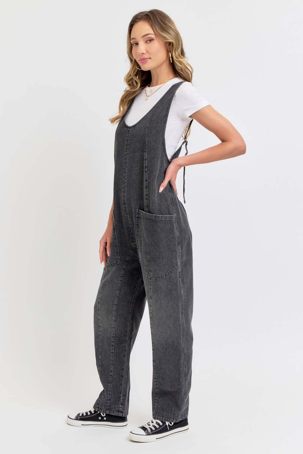 Sweet Lovely by Jen - Wholesale Jumpsuit - Women's - BESTSELLER ONE-AND-DONE DENIM JUMPSUIT34