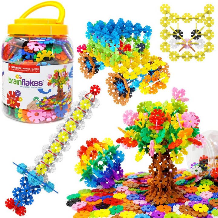 Brain Flakes 500 Piece Interlocking Plastic Disc Set for wholesale by VIAHART Toy Co.