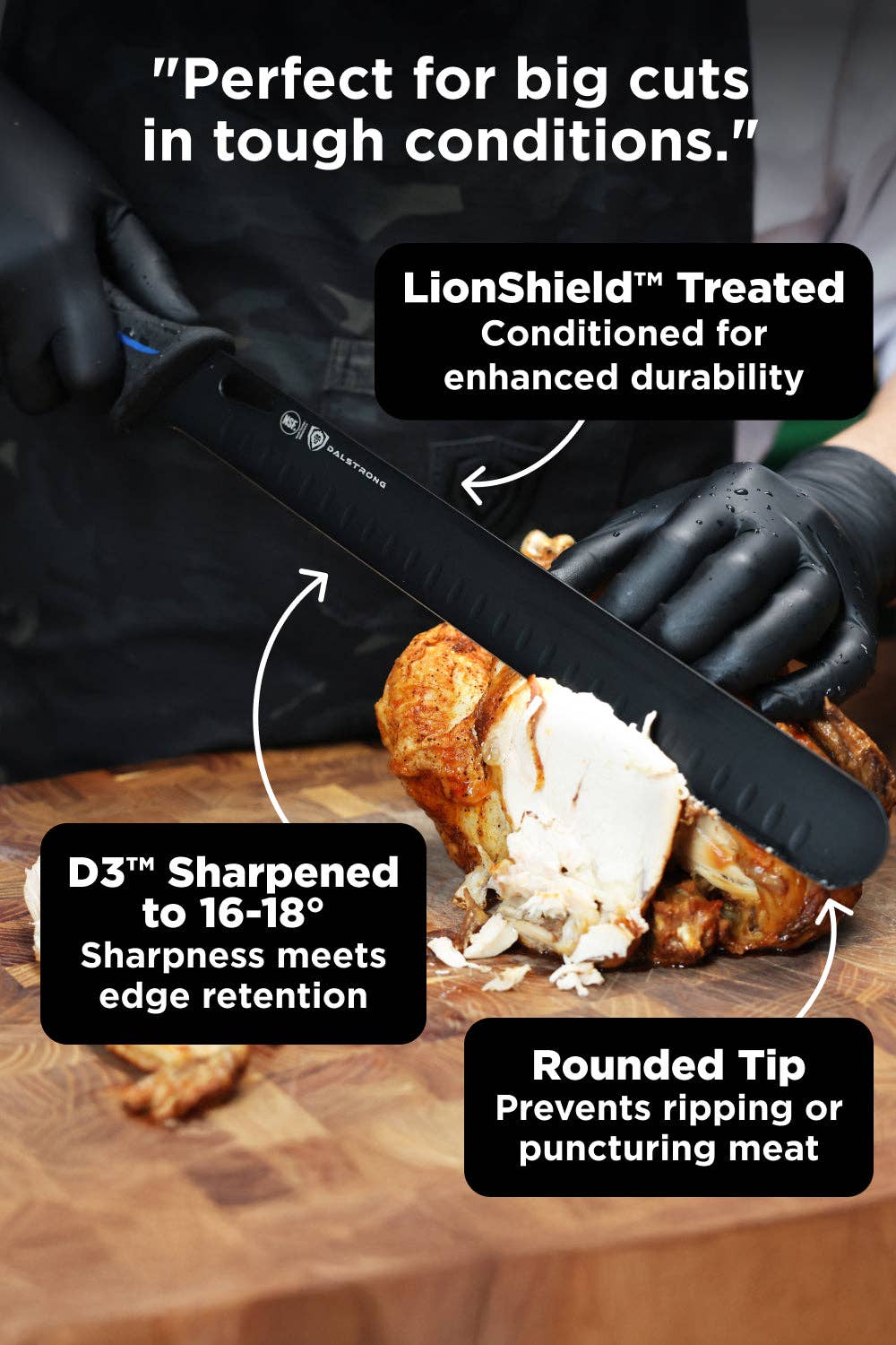 Dalstrong - Wholesale Kitchen/Utility Knife - Slicing Knife 12" | Night Shark Series | Dalstrong ©5