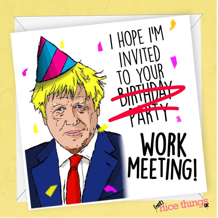 NotNiceThings - Venta al por mayor Tarjetas de cumpleaños - Boris Work Meeting | Tarjeta de cumpleaños divertida