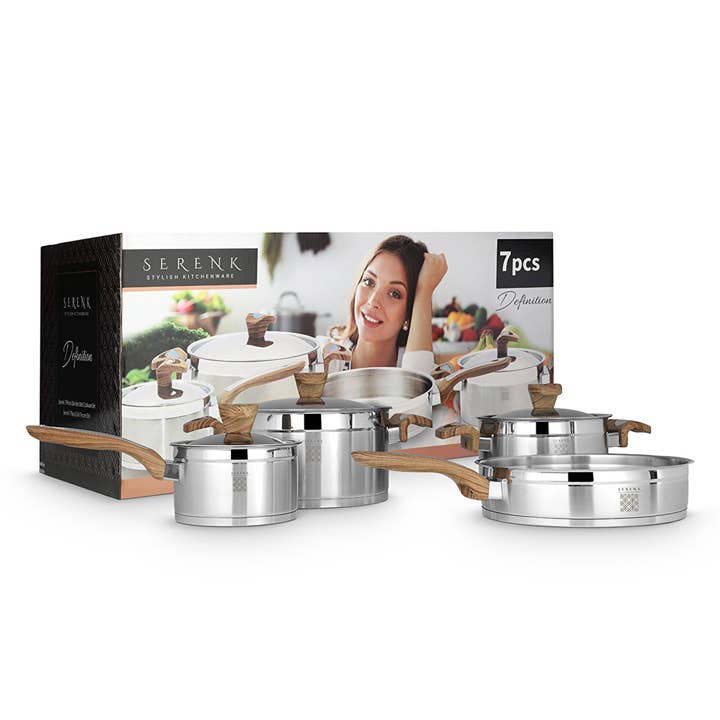 Serenk Definition Stainless Steel 7-Piece Cookware Set for wholesale by Biggbrands