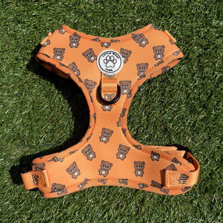Pettorina per cani arancione con orsetti - Bark & Bear per la vendita all'ingrosso da parte di Littlewoofpaws