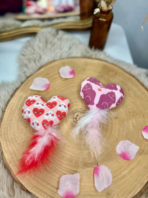 Valentijnshart met kattebak of valeriaan - Speelgoed voor wholesale door L'atelier du Coon