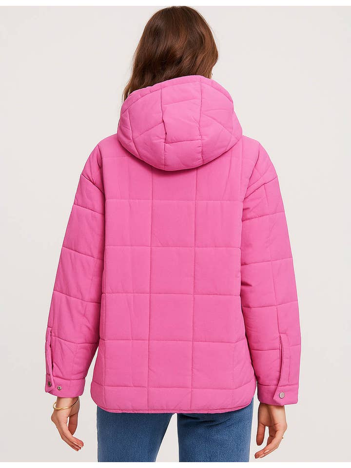 Sweetkama - Wholesale Puffer Jacket - Women's - Ladies Button Pullover Hooded Padded Puff Jacket SKT475513