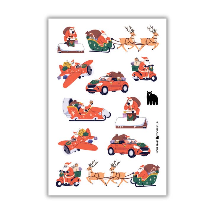 Ecco Babbo Natale per la vendita all'ingrosso da parte di Four Bears Sticker Club