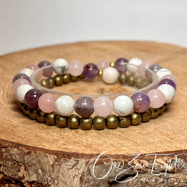 Traditionellt ädelsten mala armband för lugn för wholesale av One Zero Eight