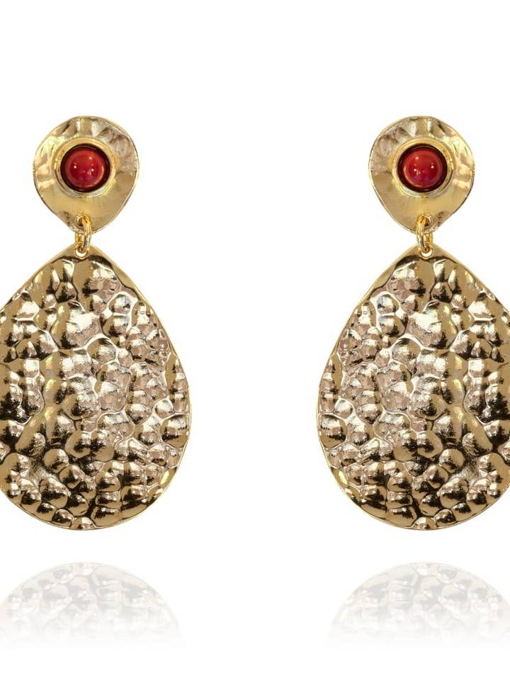 Byzanz rote Ohrringe für den Großhandel von CHRISTEL BUSSIERE