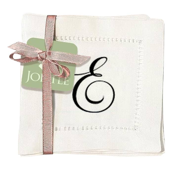 Jolitee - Wholesale Dinner & Cloth Napkin - Hemstitch Napkins - Monogram Script11