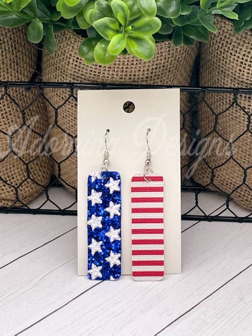 Stars and Stripes Bar Dangles for wholesale by Adorning Designs