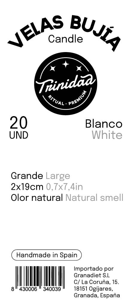 trinidad - Wholesale Tapered Candle/Candlestick - Spark Plug Candles White1