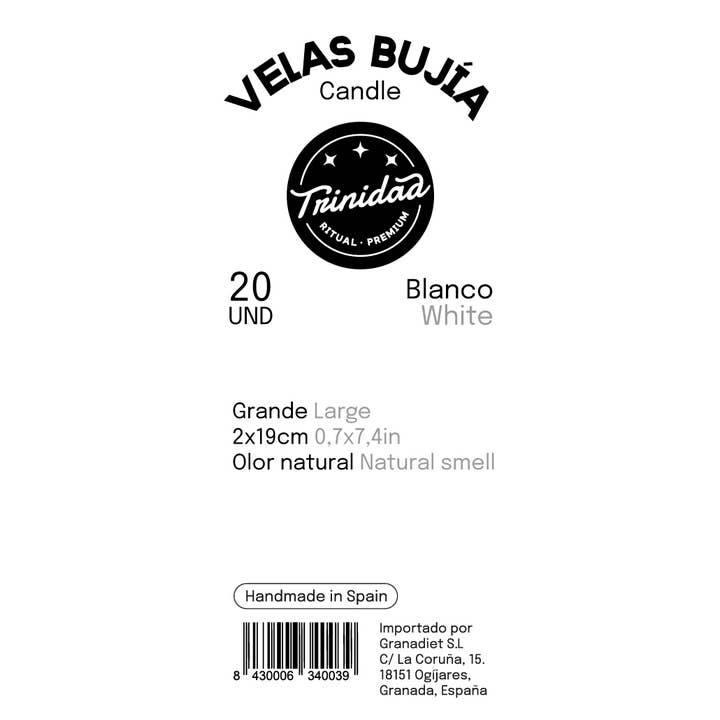 trinidad - Wholesale Tapered Candle/Candlestick - Spark Plug Candles White1