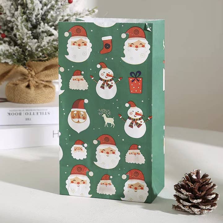 50 stk., julemand, snemand, nisse, hvid, grøn, papirgavepose for engroshandel hos ByHome