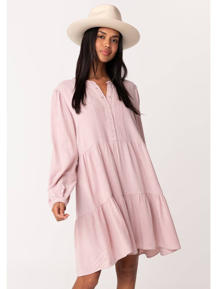Linen Blend Vintage Babydoll Mini Dress for wholesale on Faire