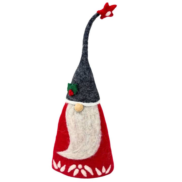 Christmas Tree Topper, Red Gnome for wholesale by Global Crafts