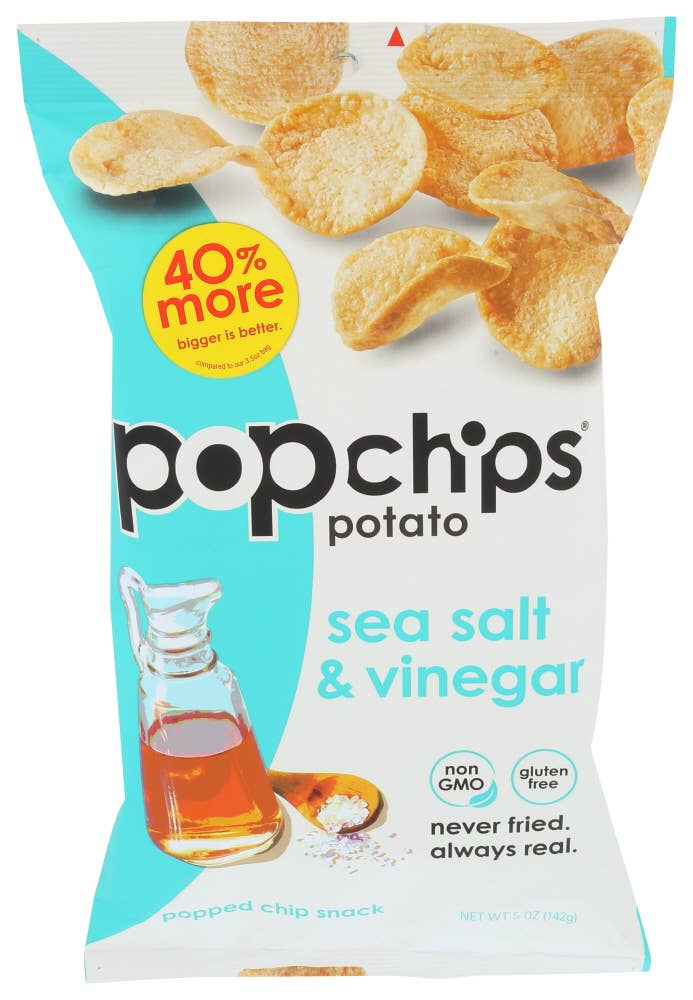 KeHE Distributors, LLC - Vente Chips - Popchips Chip Sel de mer et vinaigre 5 oz0
