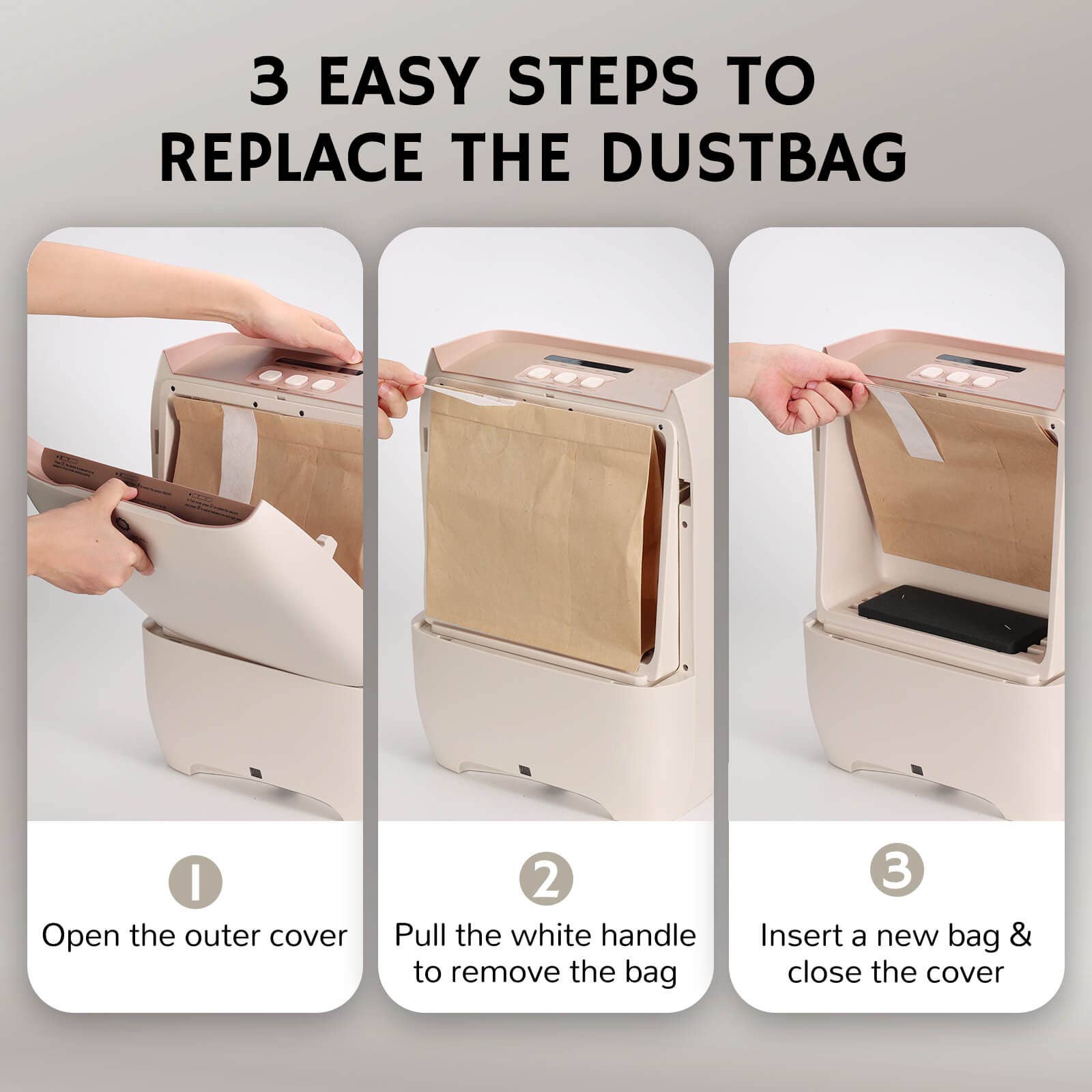 Airthereal - Wholesale Vacuum Cleaner - T1 Plus Touchless Vacuum Dustpan with 4.7L Dust Bag4