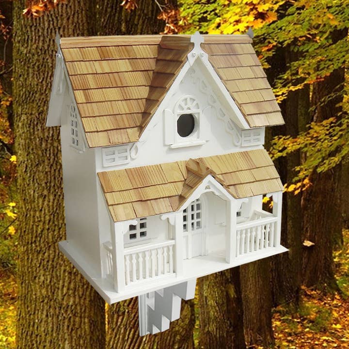 Home Bazaar - Wholesale Bird House - Gingerbread Cottage Birdhouse With Bracket