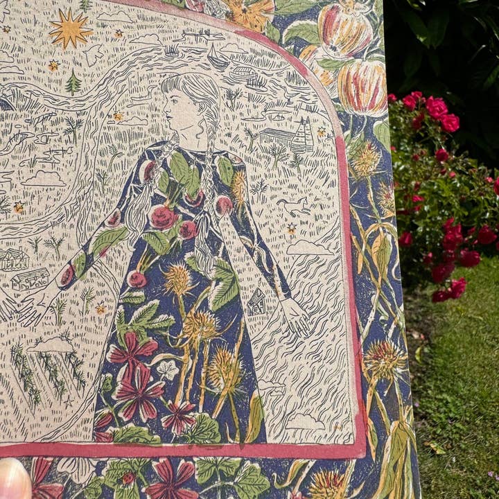 Tulips and Heather - Wholesale Art Print - Lesbian Archway Folk Art A4 Print2