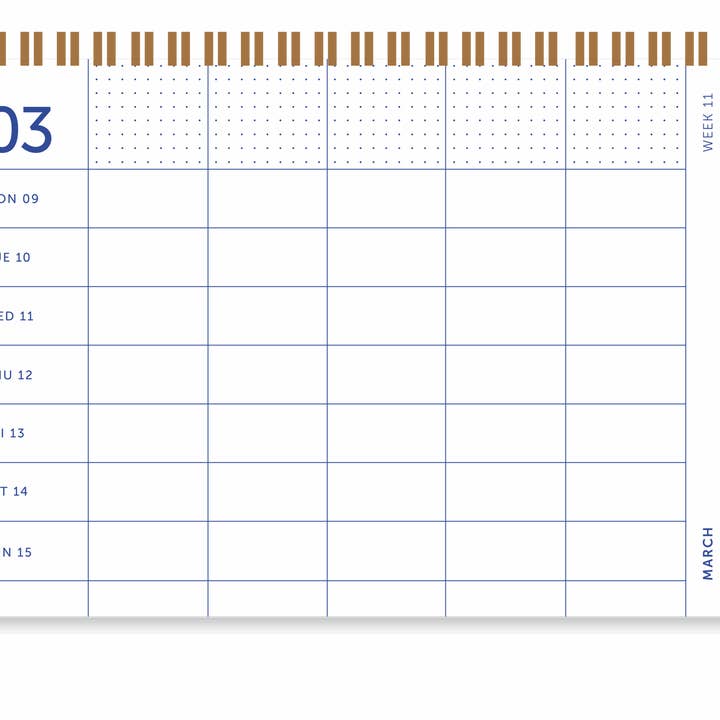 A-Journal Stationery - Wholesale Planner - A-Journal Family Planner 2026 - Flow Blue1