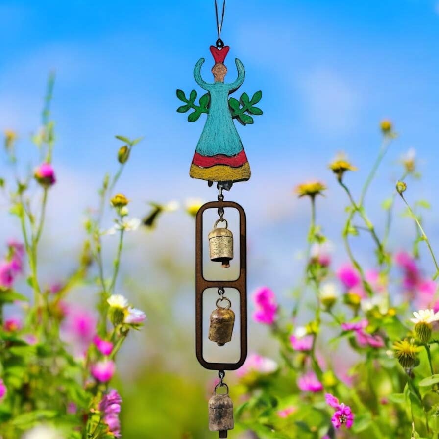 Whimsies - Wholesale Wind Chime - Metal Angel wind chime heart garden bell cute gift patio 3