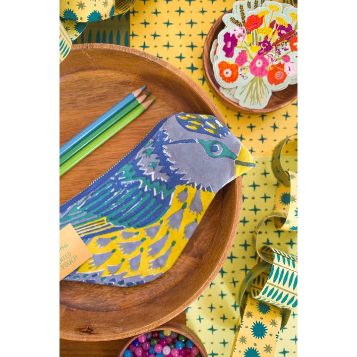 East End Press - Wholesale Pencil case/pouch - Blue Tit Fabric Case